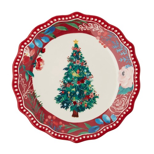 Pioneer Mujer Wishful Invierno Navidad Aperitivo 4 piezas Juego de cerámica navideña - Imagen 6 de 24