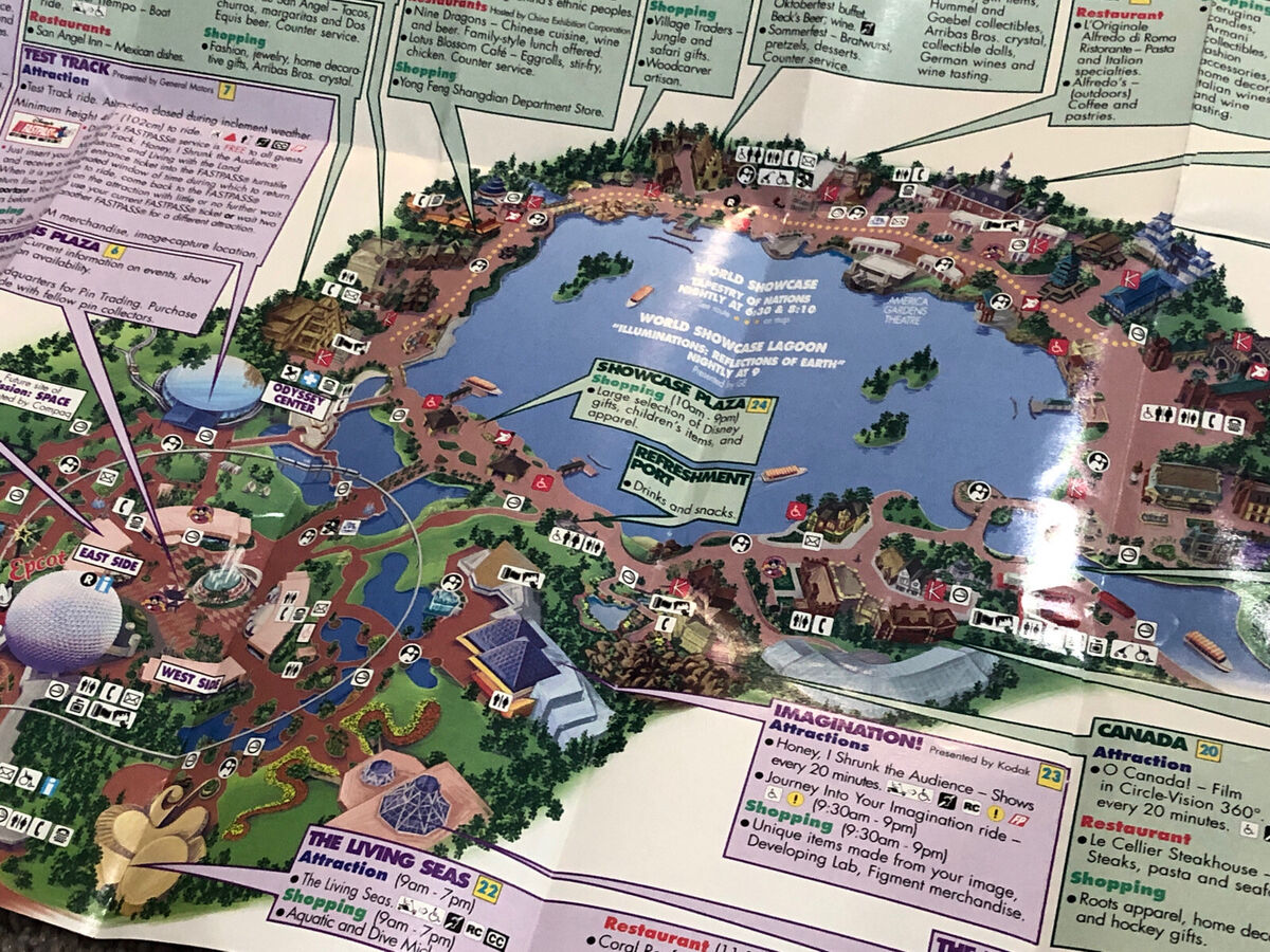 Walt Disney World Epcot Map