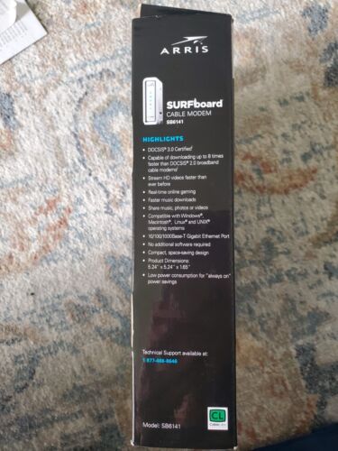 ARRIS SURFboard SB6141 Modem 400 Series 8x4 DOCSIS 3.0 343 Mbps Open Box Works - Picture 9 of 13
