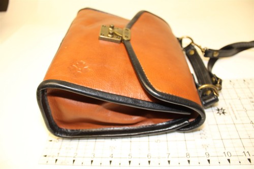 Patricia Nash Petite Brown Leather Flap Crossbody Satchel Bag - Picture 4 of 24