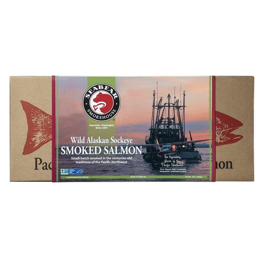 - Wild Alaskan Smoked Sockeye Salmon - 1 Lb