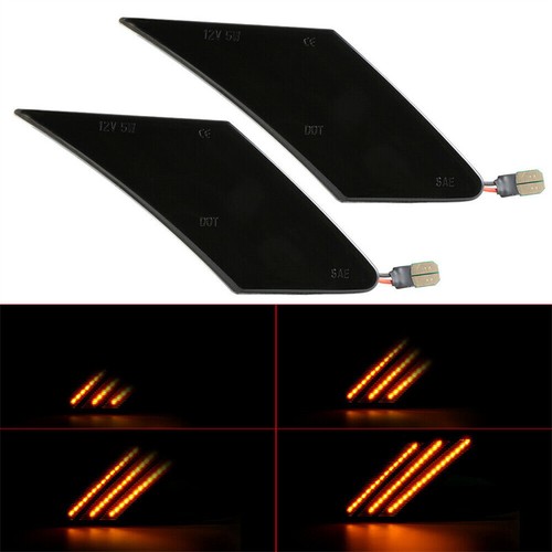 2x Smoked LED Side Marker Turn Signal Lights For Subaru BRZ Scion FRS 86 Toyota - Picture 3 of 11