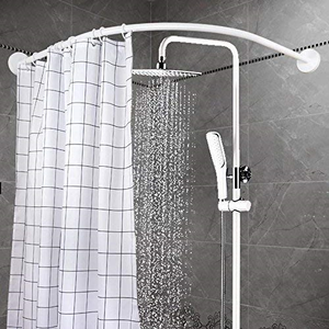 Yoloplus Curved Shower Rod Wall Mount Bathroom Curtain Image Is Loading Yoloplus Curved Shower Rod Wall Mount Bathroom