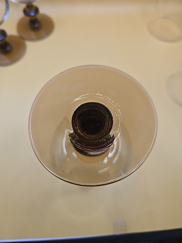 Set 6 Vtg Libbey TWO-TONE TULIP Brown Water Goblets Pedestal Knob Stem 5 5/8" - Picture 10 of 14