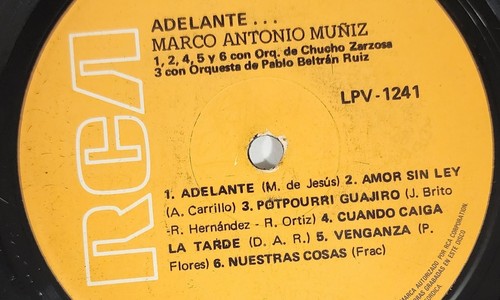 Marco Antonio Muñiz Adelante... LP Vinyl Latin Pop Ballade Venezuela - Bild 3 von 4