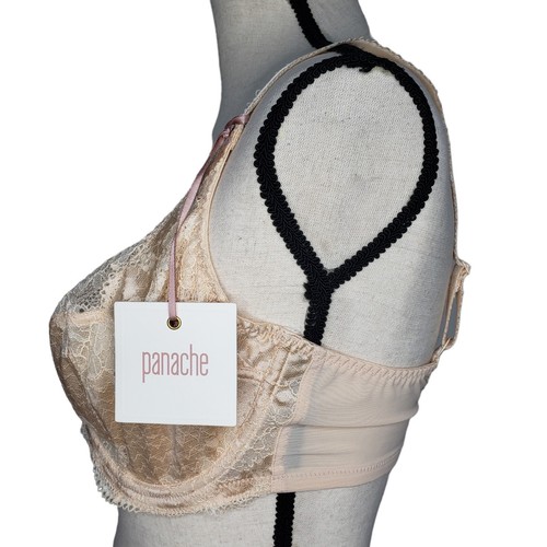 Panache Full Cup Clara Bra 36F Underwire Full Coverage Unlined Lace NEW - Picture 2 of 5