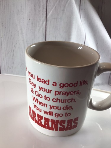 Vintage Arkansas If You Lead Good Life  Prayers Church Mug - Picture 2 of 9