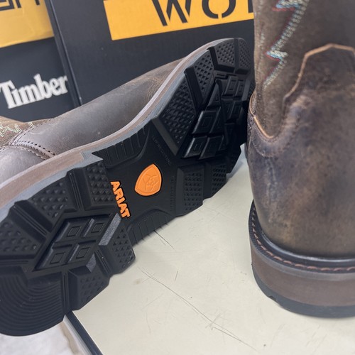 Ariat Work Groundbreaker 10020059 Brown Wide Square Toe/Soft Toe-Choose Size - Picture 5 of 6