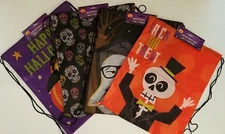 Halloween Treat Bags Draw String Backpacks  14”x17”, 1 Bag/Pk, Select: Theme