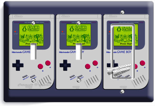 VIDEO GAME BOY KONSOLE KLASSISCH NINTENDO LICHTSCHALTER AUSLASS WANDPLATTE SPIELZIMMER - Bild 29 von 32