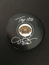 DEREK SANDERSON AUTO'D  BOSTON BRUINS CENTENNIAL PUCK W/ 