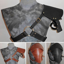 PU Leather Medieval Shoulder Armor Gladiator Battle Knight Pauldrons Costume