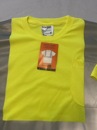 CornerStone Mens Short Sleeve Safety Reflective Sz L T-Shirt CS401 - Picture 4 of 4