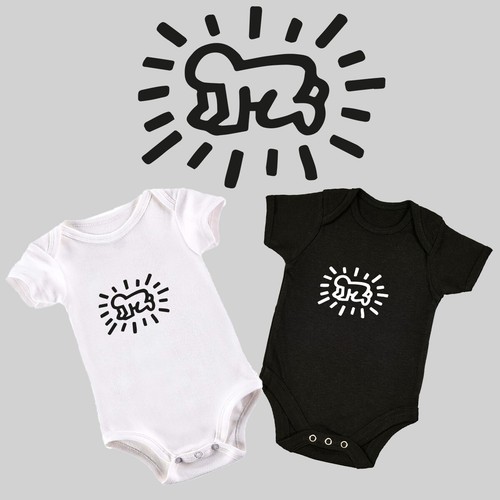 T-shirt cuore Radiant Baby Pop Art Talking Heads design astratto adulti bambini - Foto 16 di 28