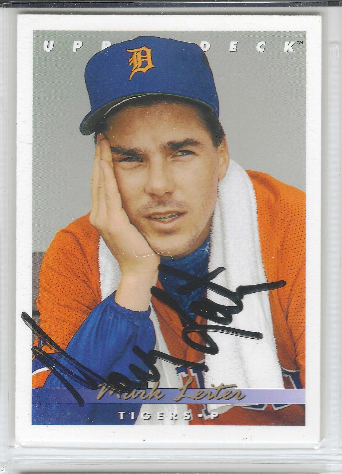 Mark Leiter Auto - Signed Autograph 1993 Upper Deck #95 - MLB Detroit Tigers