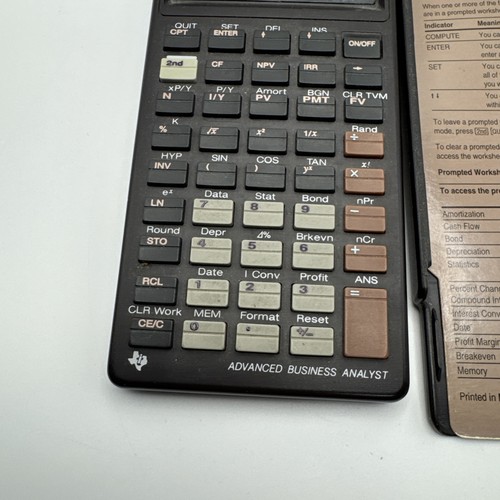 Texas Instruments BA II Plus Advanced Business Analyst Taschenrechner funktioniert - lesen - Bild 4 von 12