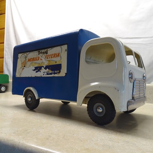 Vintage Tri-ang Mobile Cafeteria Truck, Heavy Pressed Steel 18.5", England - Picture 20 of 23