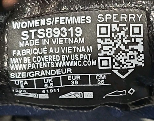 Sperry Womens Sz 8 M Pier Wave Lace Up Navy Memory Foam Sneakers Shoes STS89319 - Picture 8 of 11