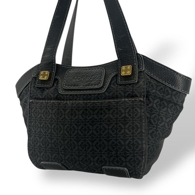 Le plus cher Sac à bandoulière LOEWE New Road Repeat Anagram en toile noir