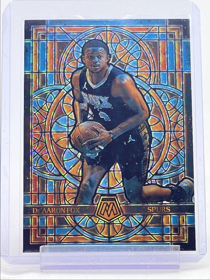 DE'AARON FOX 2024-25 MOSAIC STAINED GLASS BASKETBALL SSP SPURS Q3464