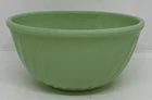 VTG 1940s 50s Jadite Jadeite Fire King SWIRL MIXING BOWL 7" Nesting Serving NICE
