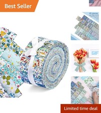 Blue Series Cotton Jelly Rolls - 45 Pcs of Quality Fabric for Creative Projects