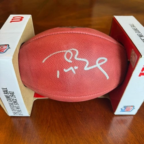 Tom Brady Signed Autographed The Duke Football Ball Fanatics COA Patriots