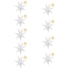 9 PCS Lichterkette Papiersterne Leuchte Bunt Lampe Papierlampenschirm
