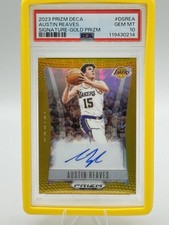 Austin Reaves GOLD AUTO 2023 Panini Prizm Deca True Gold Auto /10 -PSA GEM 10