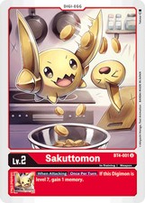 Sakuttomon BT4-001 U Great Legend Digimon TCG