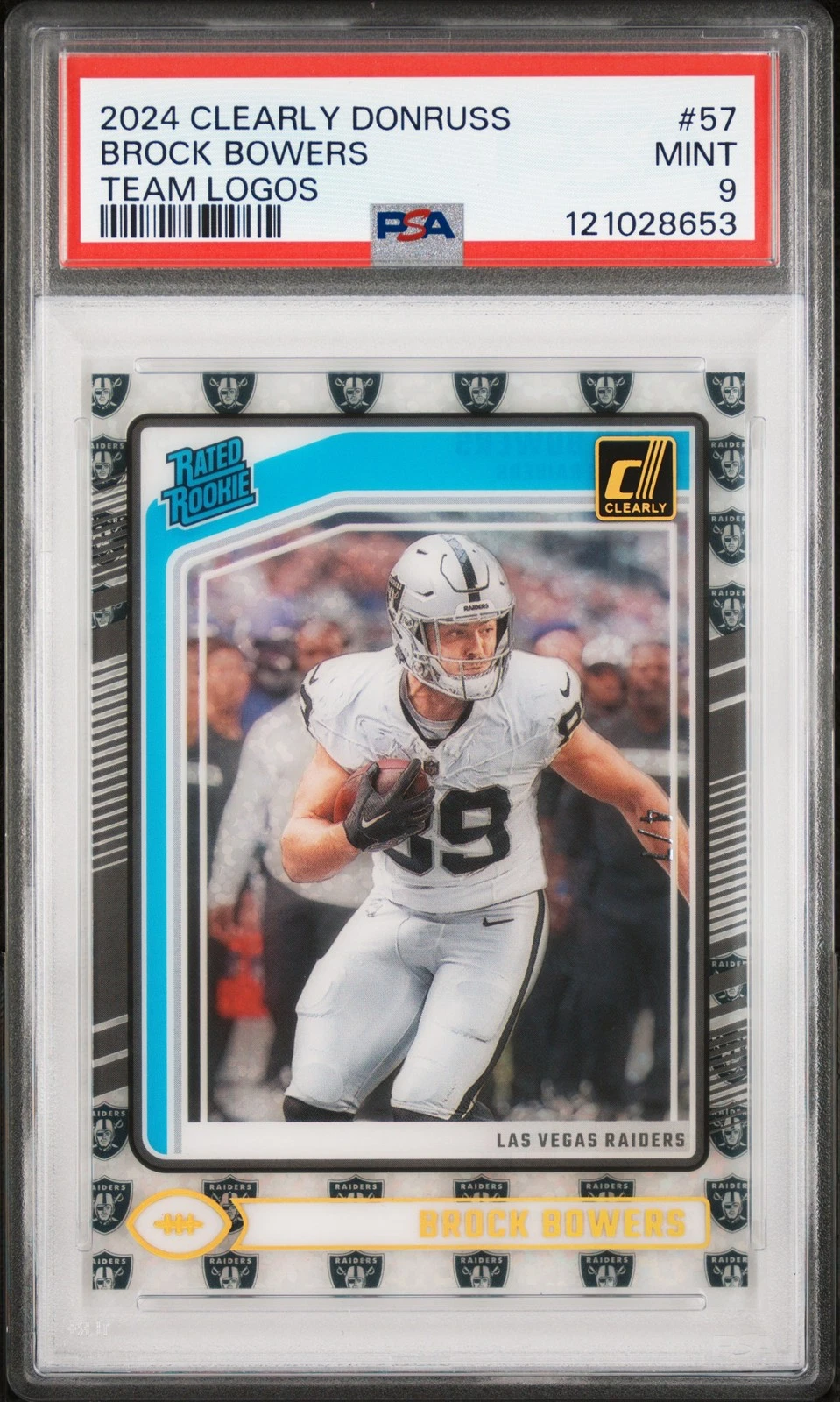 Brock Bowers Panini Clearly Donruss #57 Team Logos