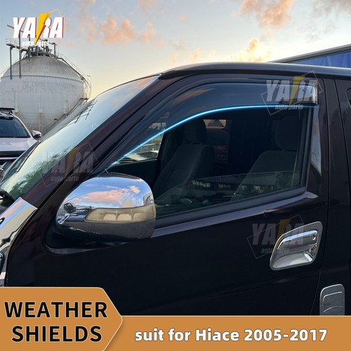 Weather Shields Window Visors for Toyota Hiace 2005–2017 – 2PCS Tinted Slimline - Picture 3 of 7