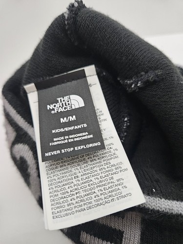 THE NORTH FACE KIDS Unisex Beanie Bobble Size Medium Gray - Picture 6 of 6