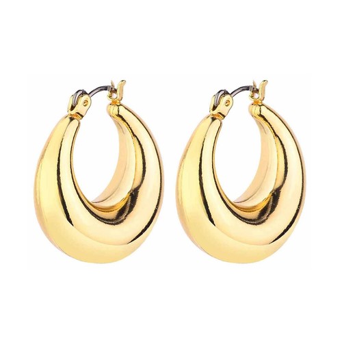Gold Chunky Hoop Earrings Set for Women 14K Gold Plated Twisted Huggie Hoop E... - Picture 7 of 8