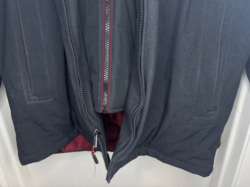 Weatherproof Brand Since 1948 Men's M/L Dual Zip Gray Coat Jacket With Hood - Picture 4 of 17