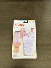 Nuby 2-Pk Pacifinder Pacifier Clips For Baby  Pink/White  NEW