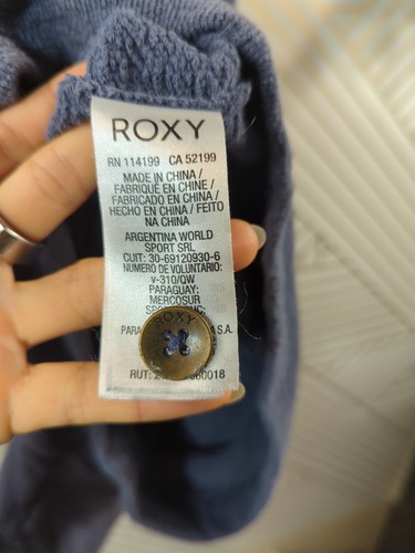 Roxy GIRL'S Blue Romper Sleeveless Pockets Textured Size 14 - Picture 6 of 8