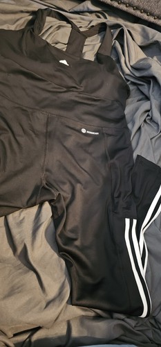 women's Adidas  2- piece tracksuit set, bottom w/Sports Bra Size L n D/DD CL17 - Picture 2 of 7