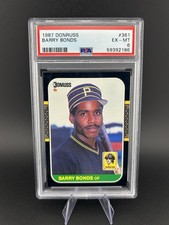 1987 Donruss Barry Bonds MLB Pittsburgh Pirates PSA 6