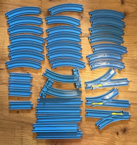 Vintage Tomy blau Thomas und seine Freunde Zug Gleise Stücke Kurven gerade Weichen