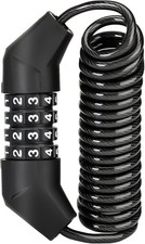 ROCKBROS Motorcycle Helmet Lock with Retractable 4-Digit Cable for Black 