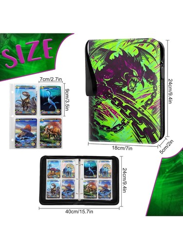 Kartenmappe mit 4 Taschen für Karten, doppelseitige Kartensammelmappe - Bild 2 von 4