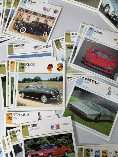 Lot Of 60 Atlas Editions Classic Cars Of The World Educational Card - Picture 9 of 12