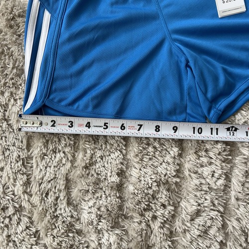 2 Adidas Athletic Mesh Shorts Girl Size LARGE 14 Blue Rush 3 Stripes Lot NEW - Picture 11 of 13