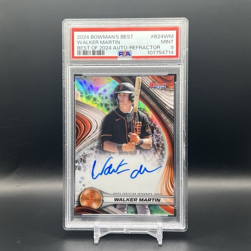 Tarjeta automática refractora Bowman's Best Of Walker Martin 2024 #B24-WM PSA 9 como nueva SF - Imagen 1 de 2