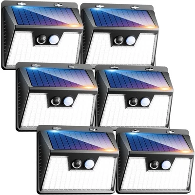 kolpop Luce Solare LED Esterno【6 Pezzi / 3 Modos】 Faretti Solari a Led da