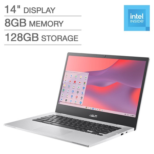 ASUS CHROMEBOOK CX1400CKA-IS88F 14" FHD (1920 X 1080) N4500 8GB 128GB - ARGENTO - Foto 2 di 5