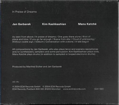 JAN GARBAREK - IN PRAISE OF DREAM - CD (OTTIME CONDIZIONI) - Imagen 2 de 3