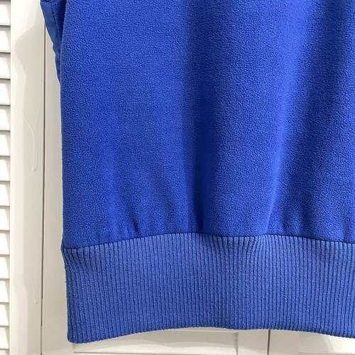 University Kansas Jayhawks KU Blue Quilted Vest Puffer Fleece Retro Womens Sz XL - Picture 7 of 12