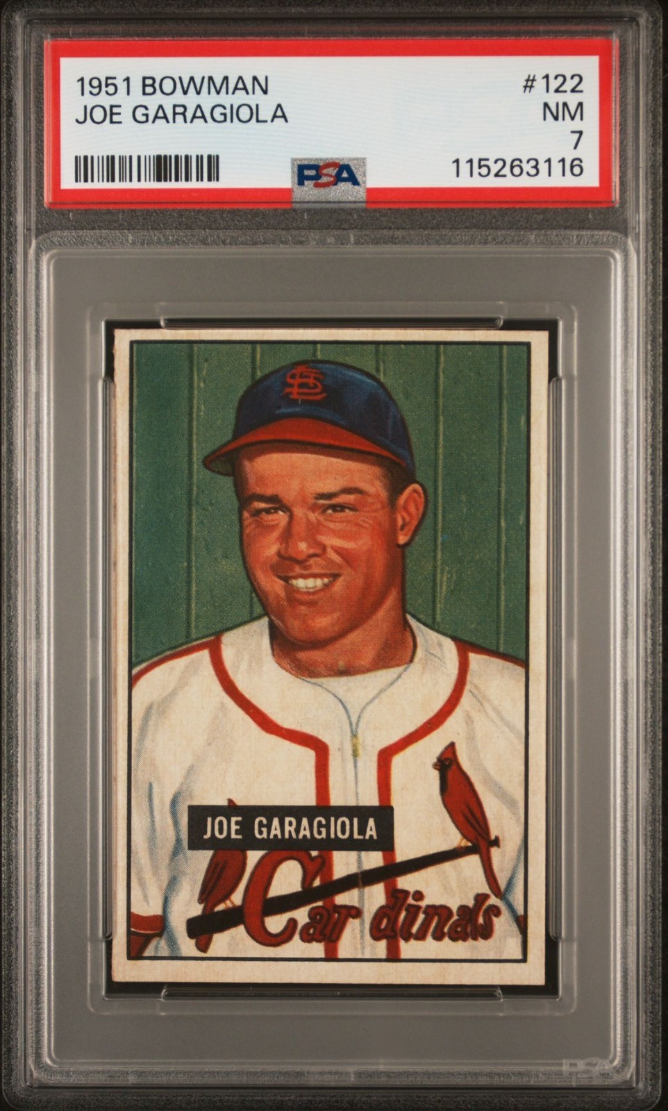 1951 Bowman #122 Joe Garagiola PSA 7